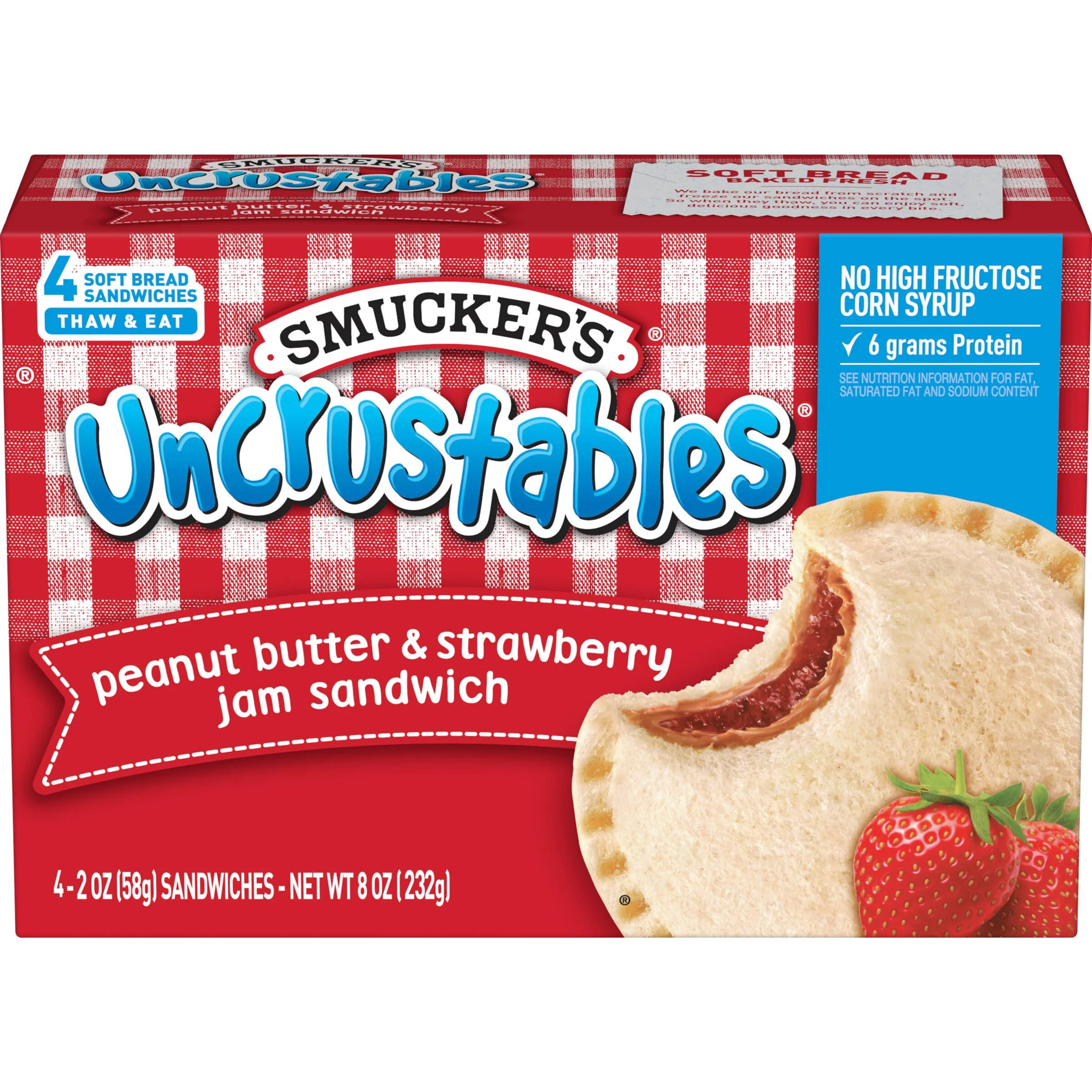 Smucker's Peanut Butter & Strawberry Jam Sandwich