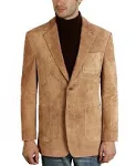 BGSD Men's Steve Classic Two-Button Suede Leather Blazer