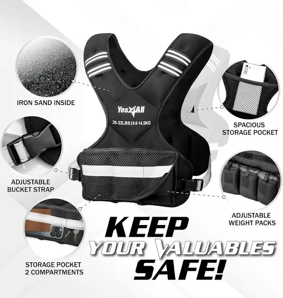 Yes4all Adjustable Weighted Vest