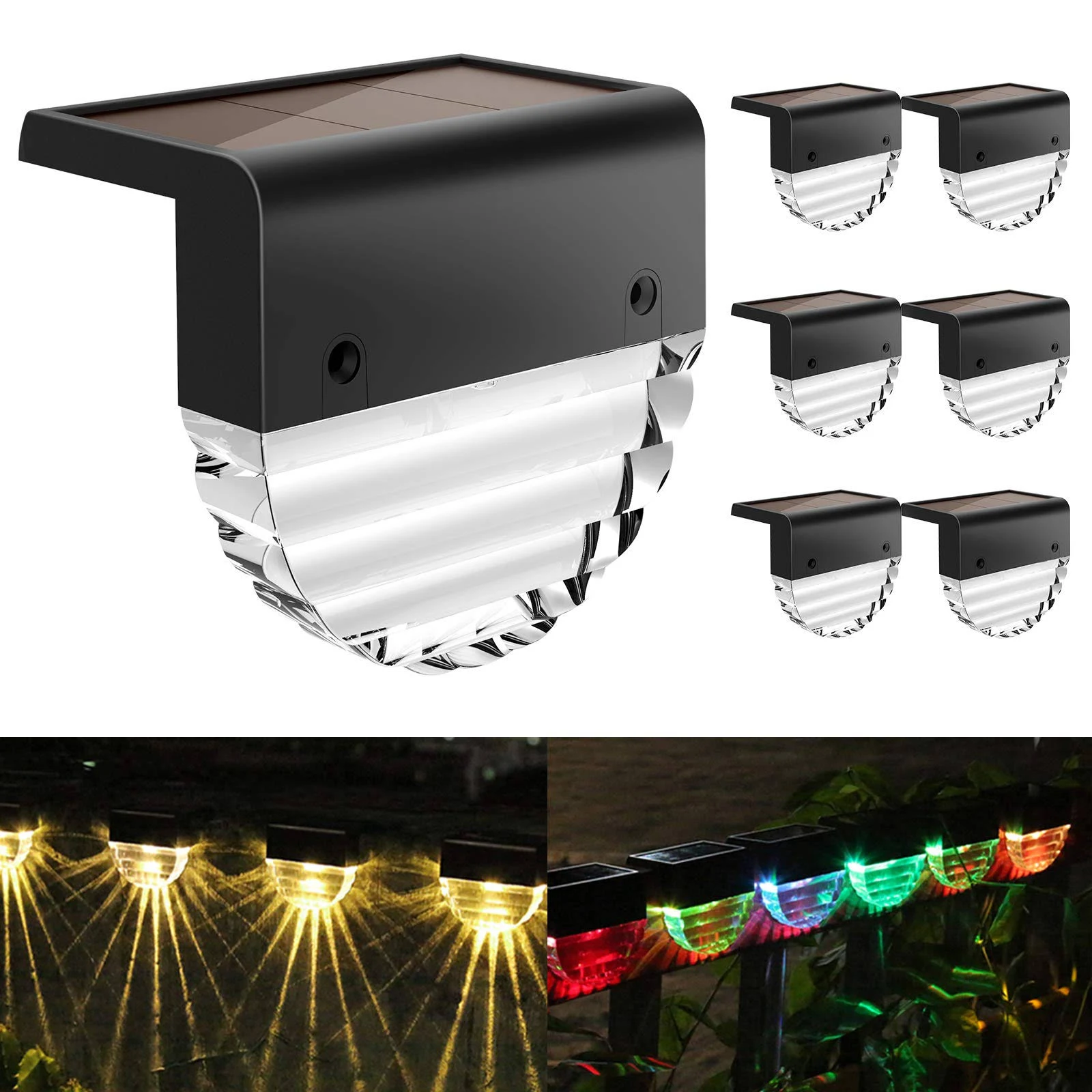 6 Pack Waterproof LED Solar Deck Lights