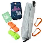 Ultralight Bear Bag Food Hanging System for Camping & Hiking - Waterproof Food Bag with Easy 2-to-1 Pulley, Paracord Ropes, Rock Sok, Carabiners & Instructions