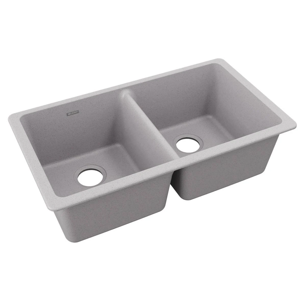 Elkay ELGU3322 Quartz Classic 33" Undermount Double Basin Quartz - Greystone