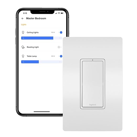 Legrand Radiant WNRL23WH Wireless Smart Switch with Netatmo, Compatible with Alexa, Google Assistant & Apple HomeKit, White (1 Count)