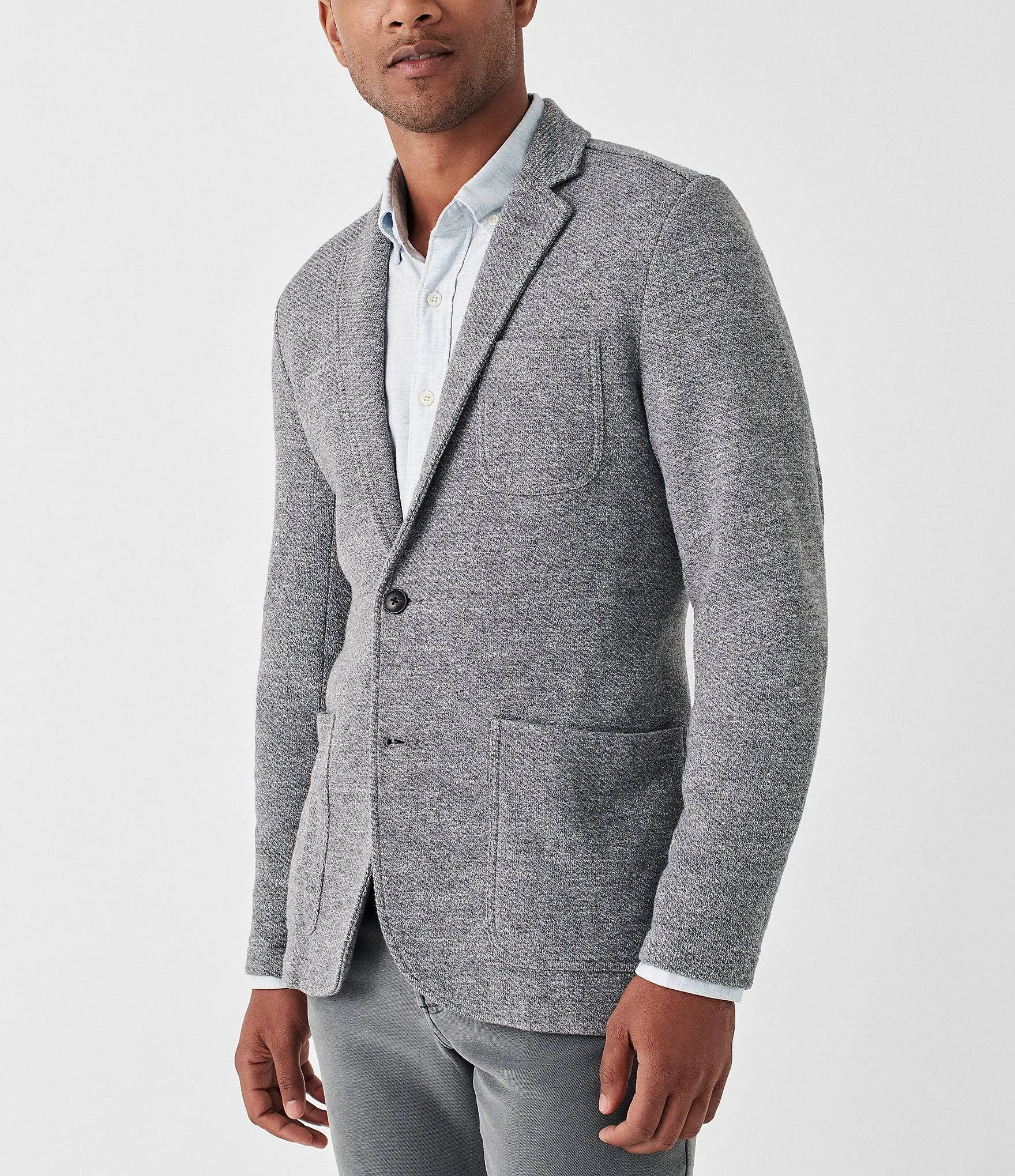 Inlet Knit Blazer Medium Grey Melange