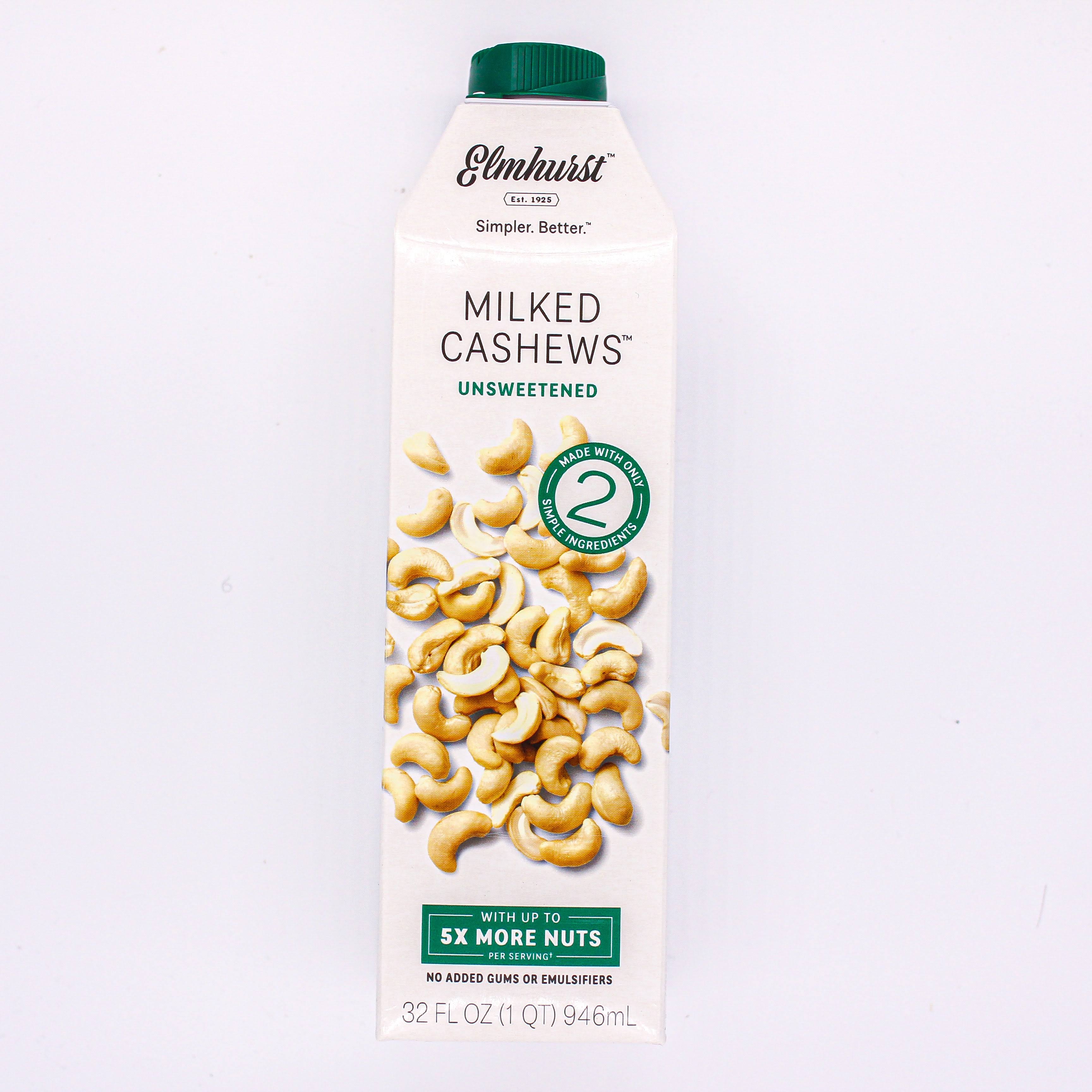 Elmhurst Milked Cashews, Unsweetened - 32 fl oz