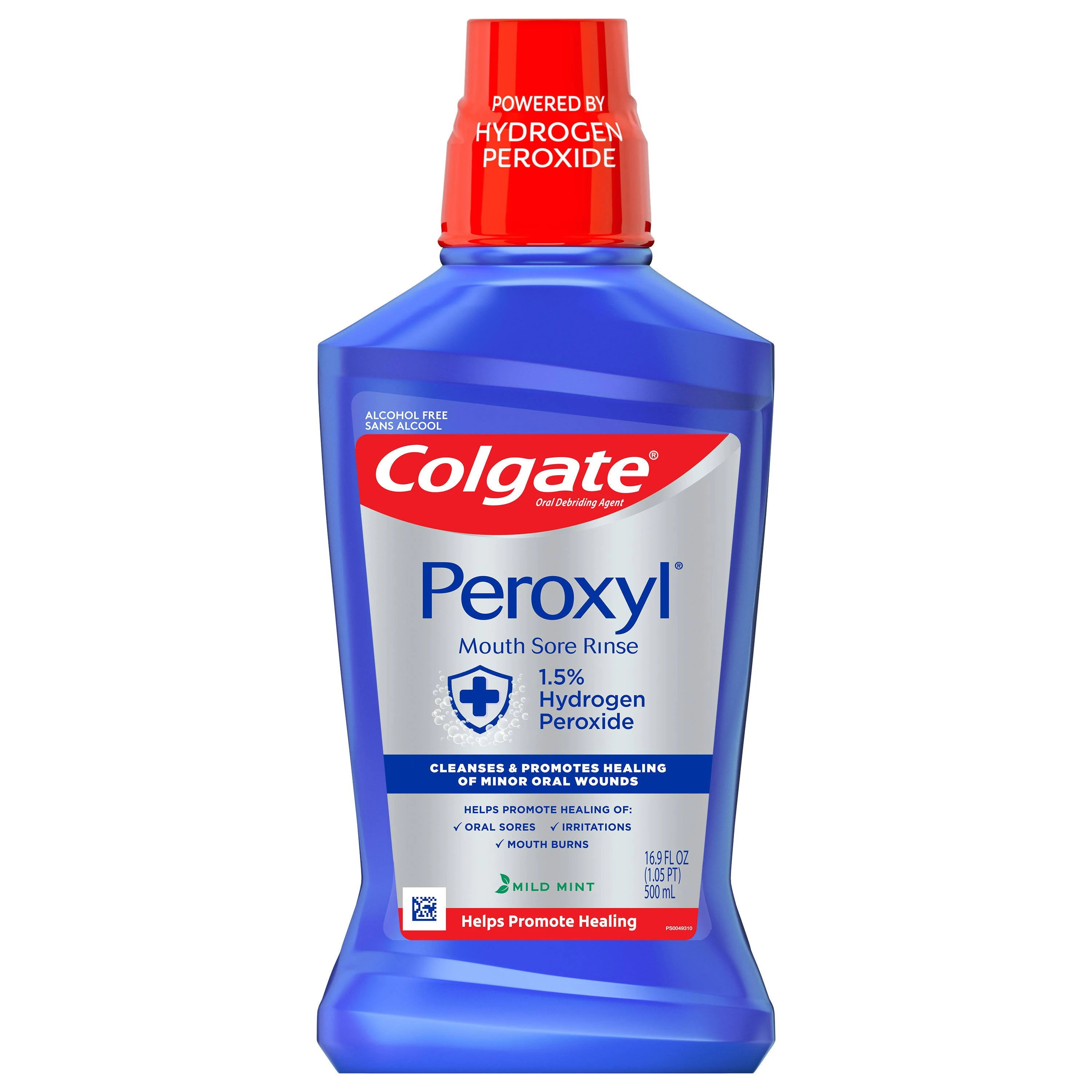 Colgate Peroxyl Mouth Sore Rinse, Mild Mint - 16.9 fl oz