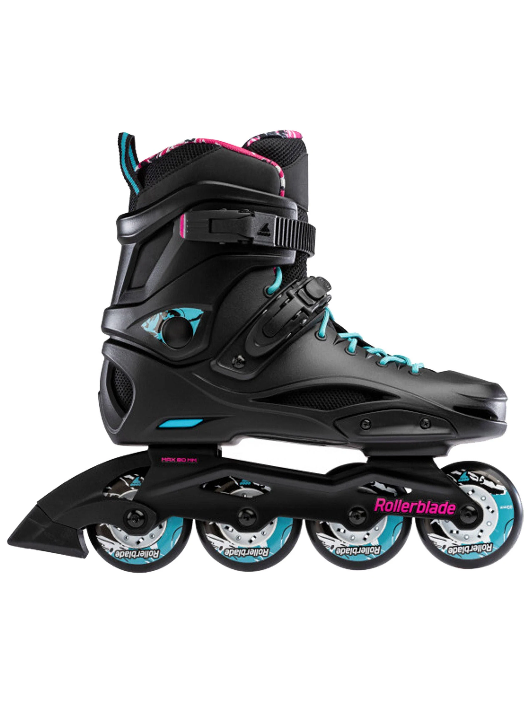 Rollerblade RB Cruiser Inline Skates Womens Sz 5 Black/Aqua