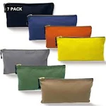 TENGYES 7 Pack Canvas Tool Bag Zipper Pouch