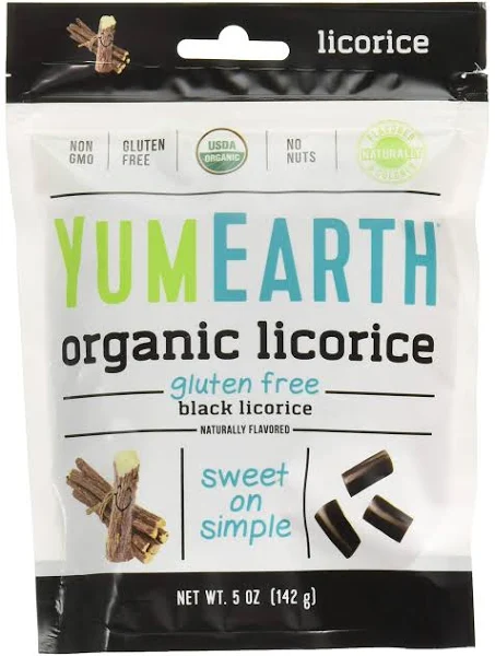 YumEarth Organic Black Licorice - 5 oz bag