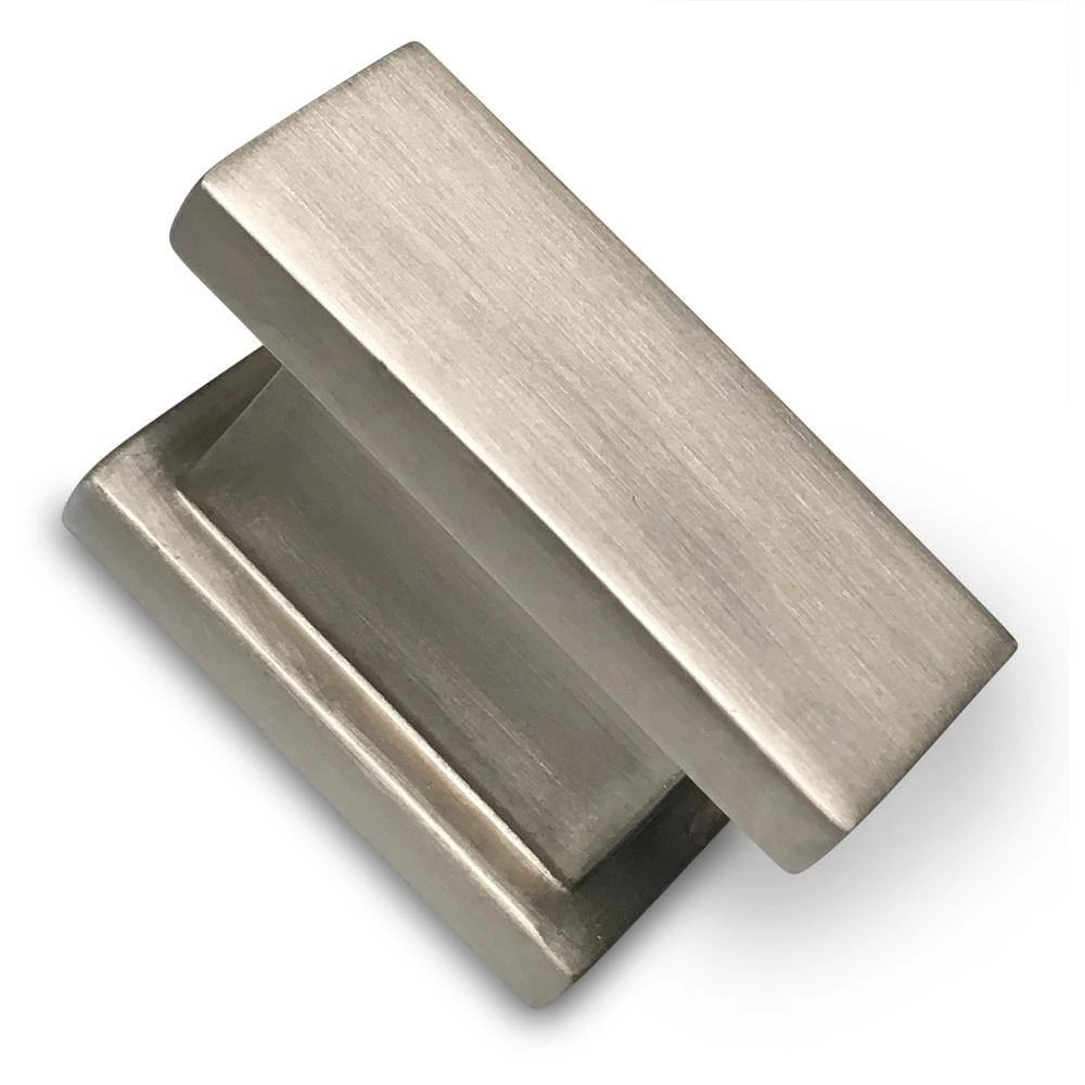 5 Pack BRUSHED NICKEL CABINET KNOB BY SOUTHERN HILLS RECTANGLE Satin