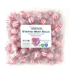 Yankee Traders Hard Candy Balls, Peppermint Striped, 2 Pound