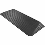 Silver Spring 2" Solid Rubber Power Wheelchair Threshold Ramp Black