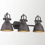 3light Vanity Light Fixture Oil Rubbed Bronze Finish With Metal Shade 4054 Orb