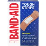 Band-Aid Flexible Fabric Adhesive Tough Strip Bandages,