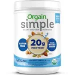 Simple Organic Vanilla Plant-Based Protein Powder | Orgain