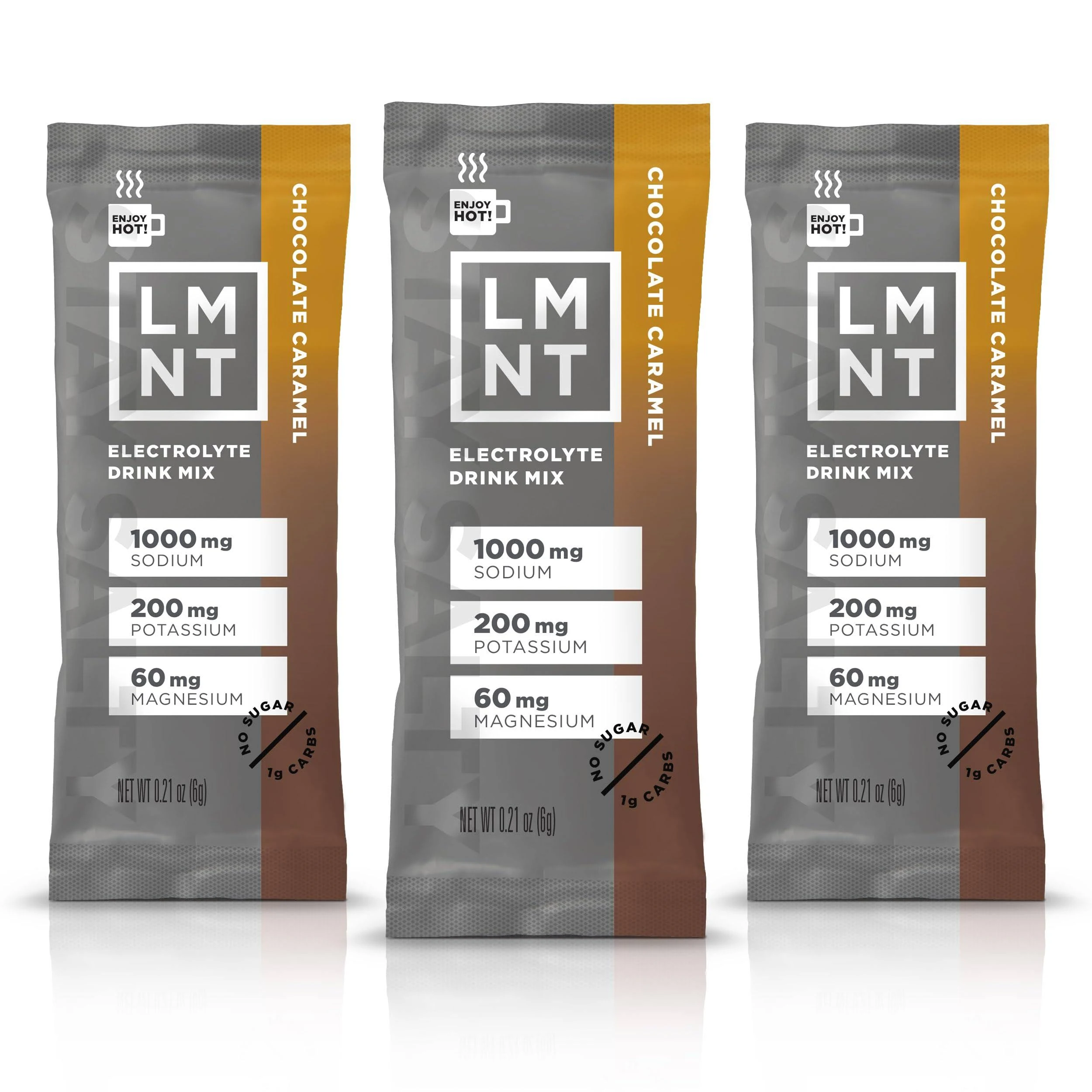 LMNT Chocolate Caramel Salt Electrolytes Hot Chocolate and Coffee Mixer