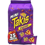 Barcel Mini Takis Fuego Corn Snacks, - 25 pack, 1.2 oz bags