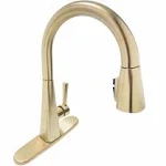 Delta Lenta : Single-Handle Pull-Down Kitchen Faucet with Touch2O Technology - Champagne Bronze