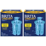 Brita Longlast Pitcher Replacement Filter, 120 Gallon - 2 count