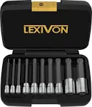 LEXIVON XZN Triple Square Spline Bit Socket Set