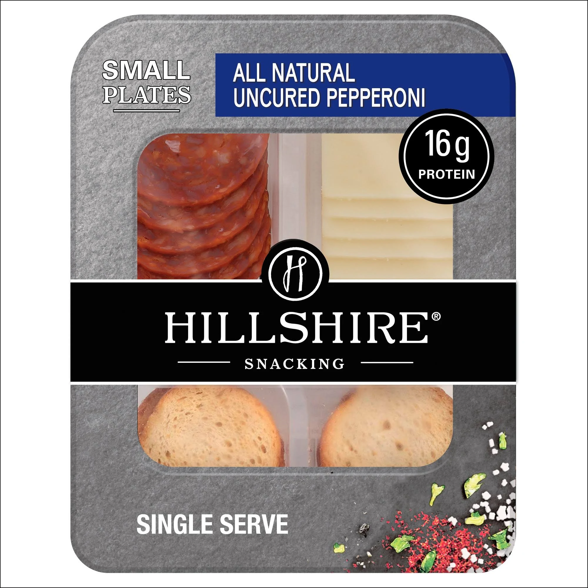 Hillshire Snacking All Natural Uncured Pepperoni with Natural White Cheddar Cheese Small Plates