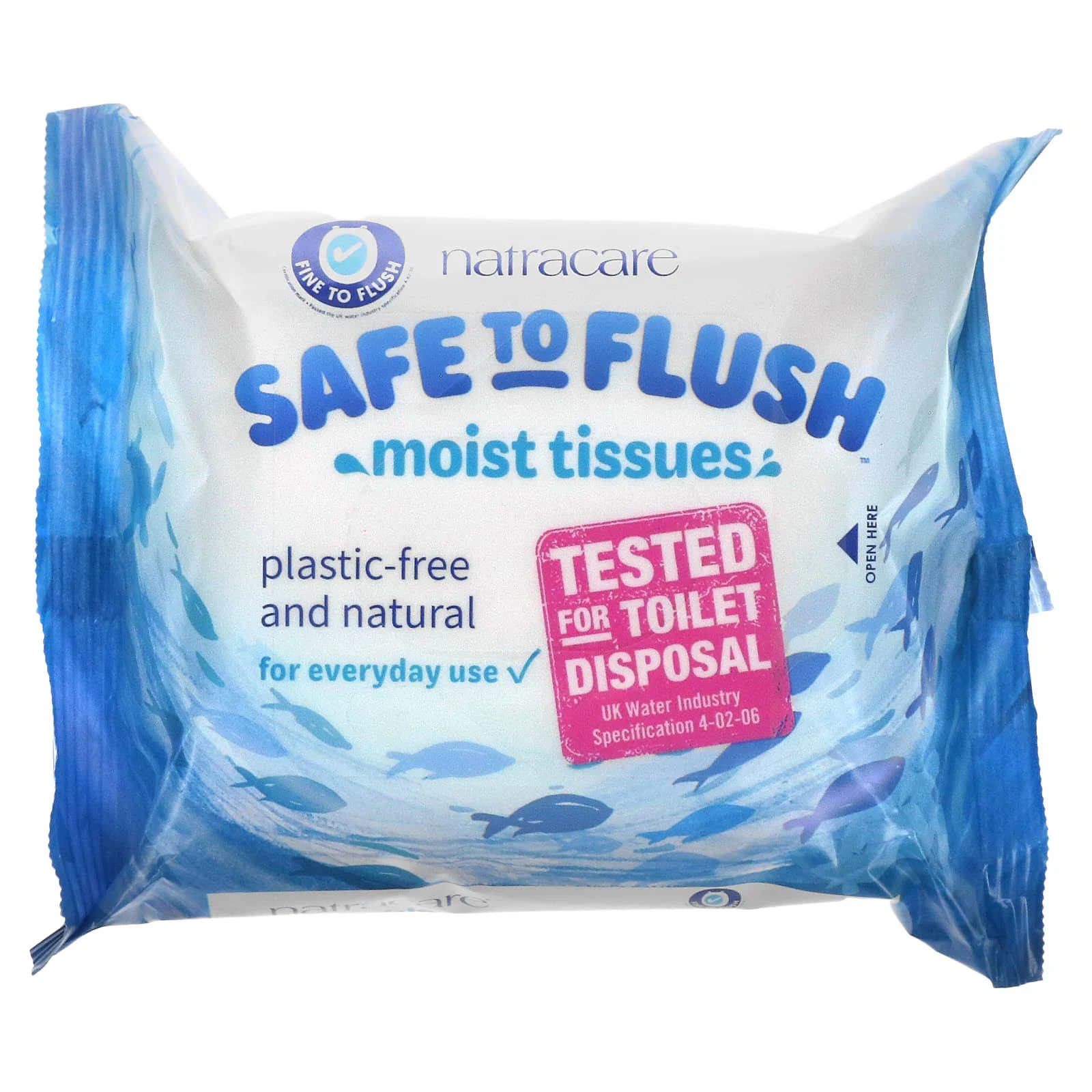 Natracare Safe to Flush Moist Tissues 30 Count