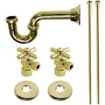 Kingston Brass KPK102P Plumbing Supply Kits Combo, 1/2&#034; IPS Inlet, 3/8&#034; Comp ...