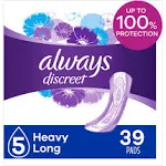 Always Discreet Heavy Long Absorbency 5 Drop Base Pads