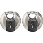 Master Lock M40XT 2-3/4-Inch Shrouded Steel Wide Body Padlock - 2-Pack