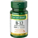 Nature's Bounty Vitamin B-12 Methylcobalamin Tablets, 1000 mcg - 60 ct