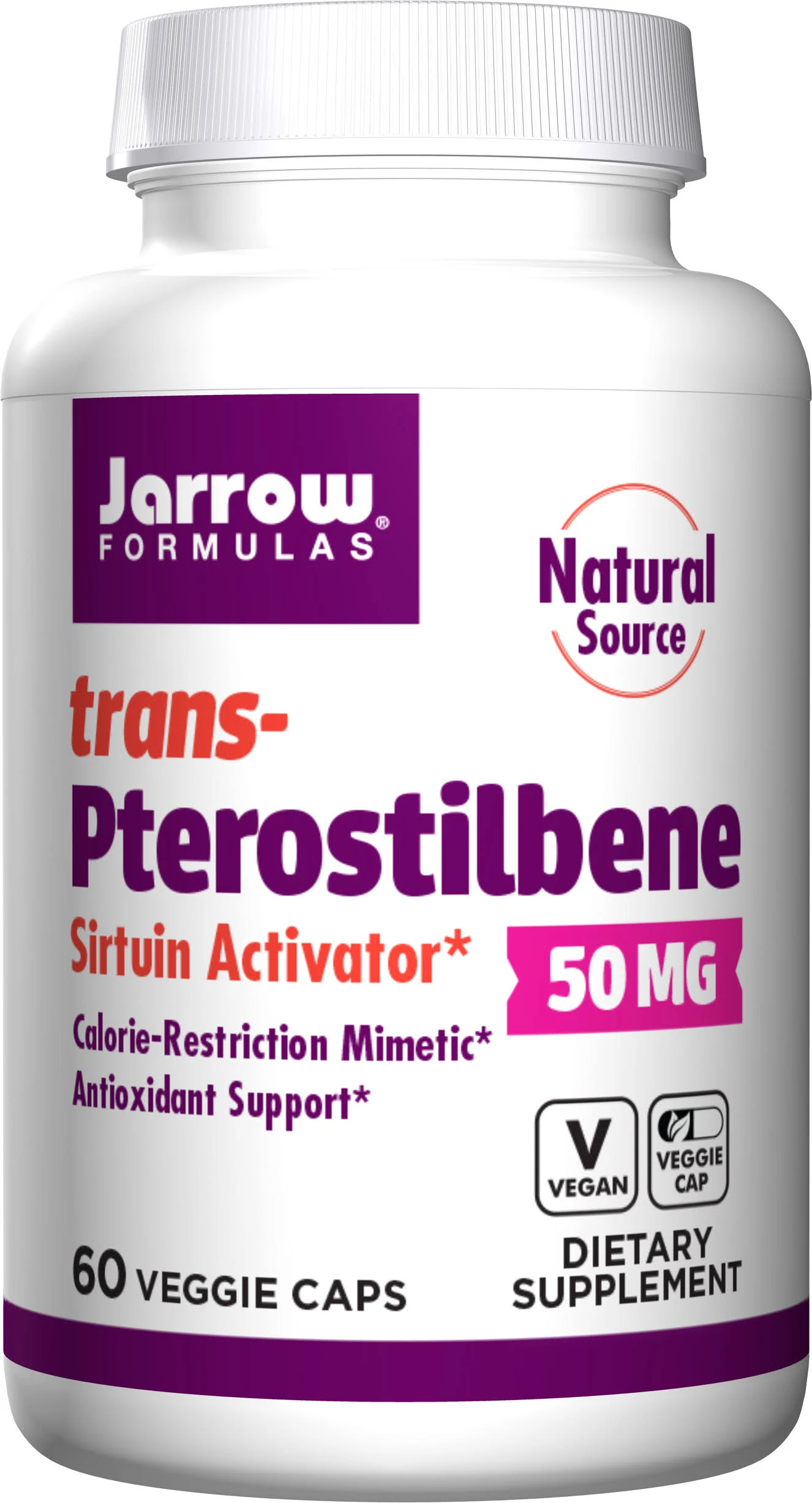 Jarrow Formulas - Trans-Pterostilbene 50mg - 60 vcaps