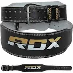 RDX Weight Lifting Belt Gym Fitness, Cowhide Leather, 4” 6” Padded Lumbar Back Support, 10 Adjustable Holes, Weightlifting Powerlifting Bodybuilding Deadlift Squat Workout Strength Training, Men Women