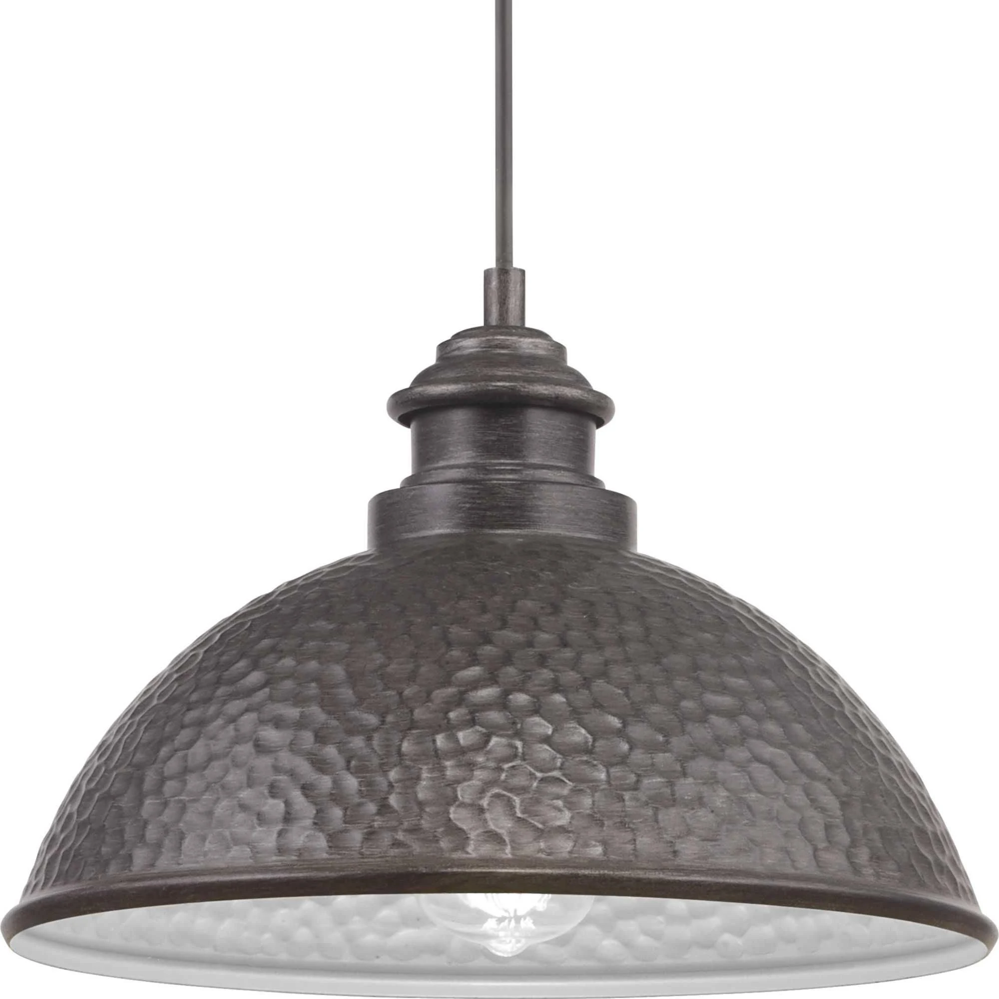 Progress Lighting Englewood Collection 1-Light Farmhouse Outdoor Hanging Lantern Light Antique Pewter