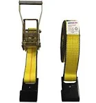 2" x 27' Heavy Duty Ratchet Tie Down Straps w/Flat Hooks, 3,333 Lbs WLL Cargo Control for Trucks & Trailers, 2 Inch Durable Straps for Motorcycle, ATV & Boat Transportation, 1 Pack