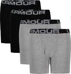 Under Armour Big Boys 4-Pk. Boxer Briefs - Mod Gray