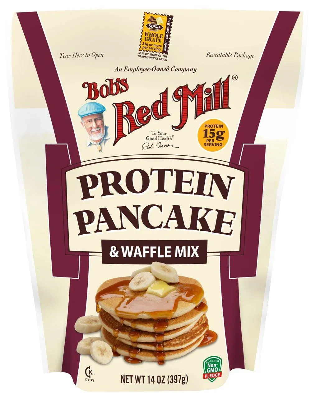 Bobs Red Mill Pancake & Waffle Mix, Protein - 14 oz