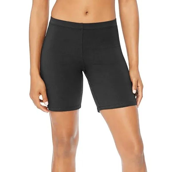 Hanes Women's Stretch Jersey Bike Shorts Black