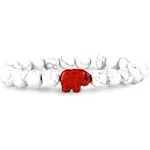 Fahlo The Elephant Expedition Bracelet White Howlite