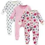 Touched by Nature Organic Cotton Sleep and Play, 3-Pack, Garden Floral