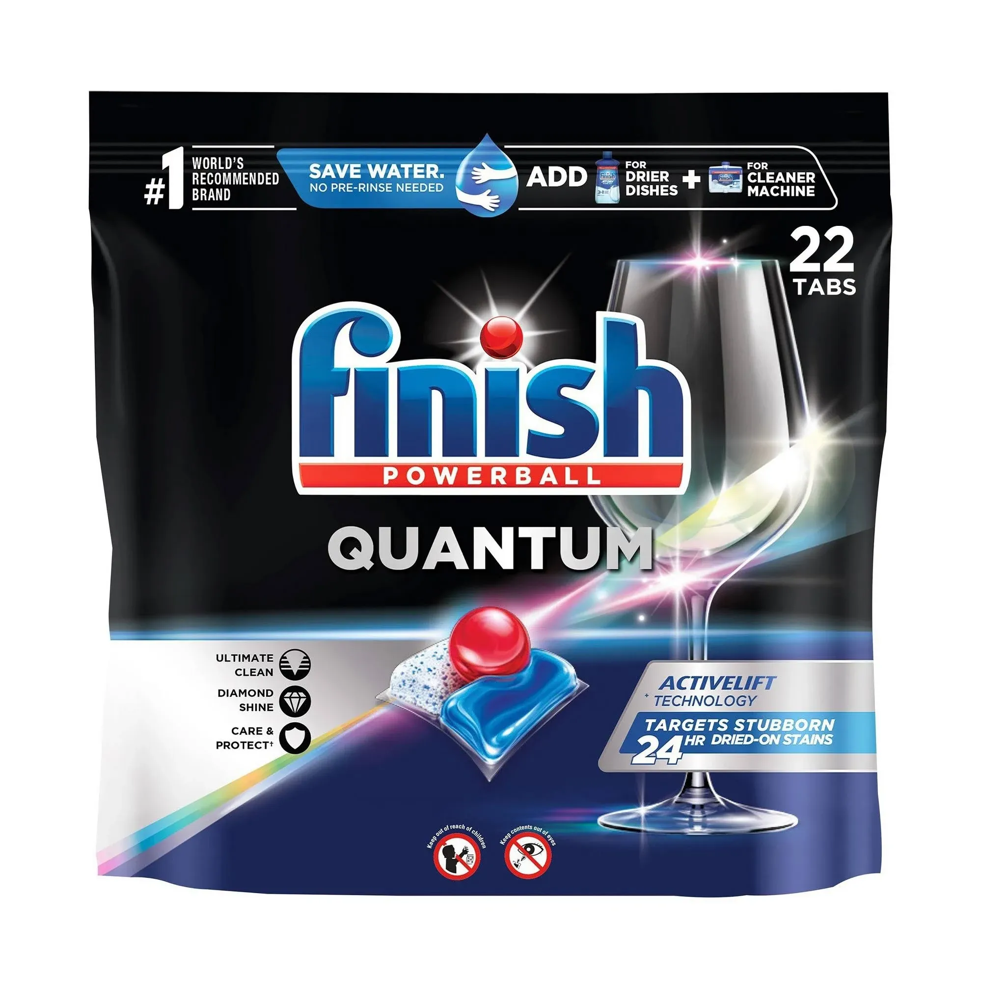 Finish Powerball Quantum, 50 Tabs, Dishwasher Detergent Tablets - Packaging May Vary