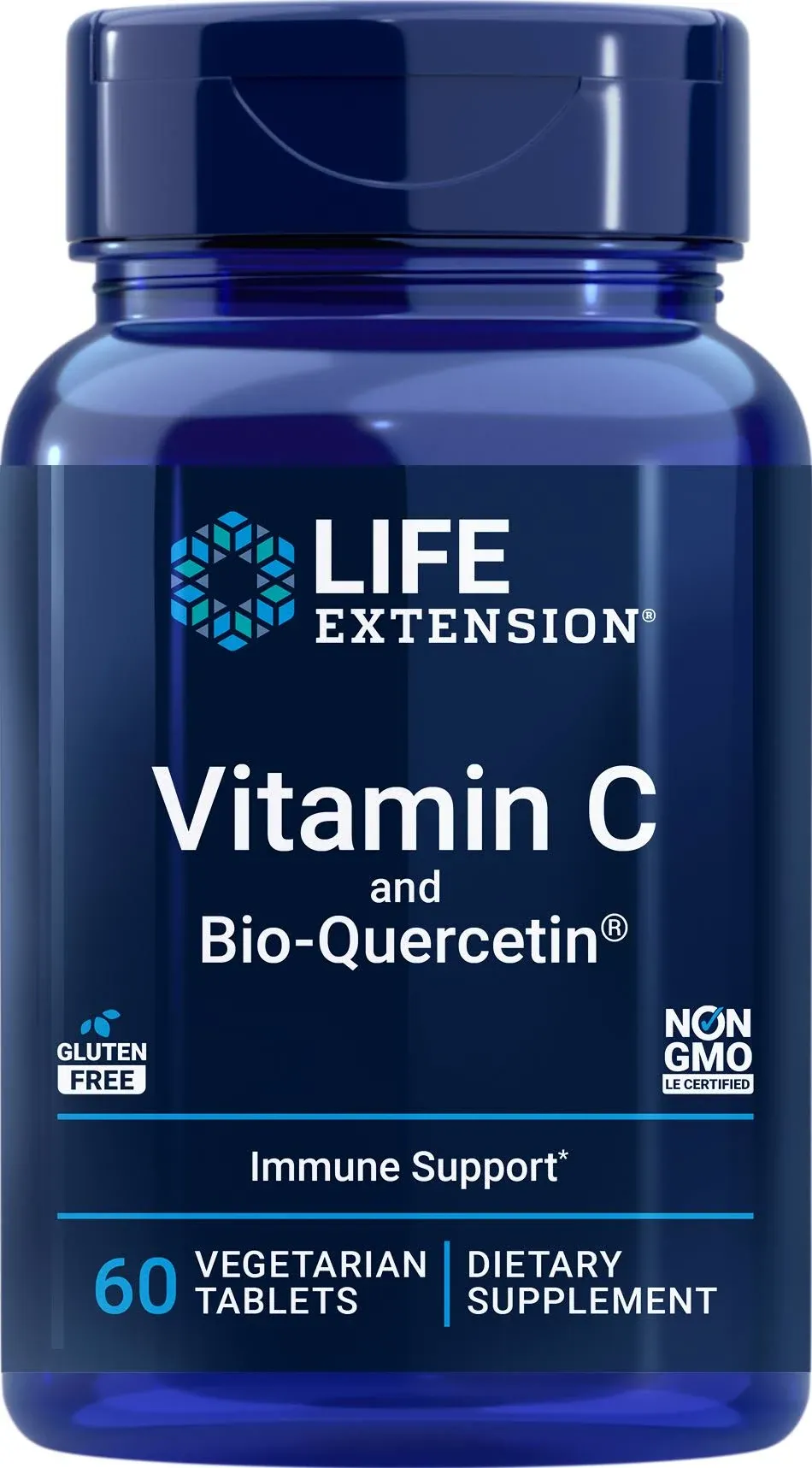 Life Extension Vitamin C and Bio-Quercetin Phytosome 60 Vegetarian Tablets