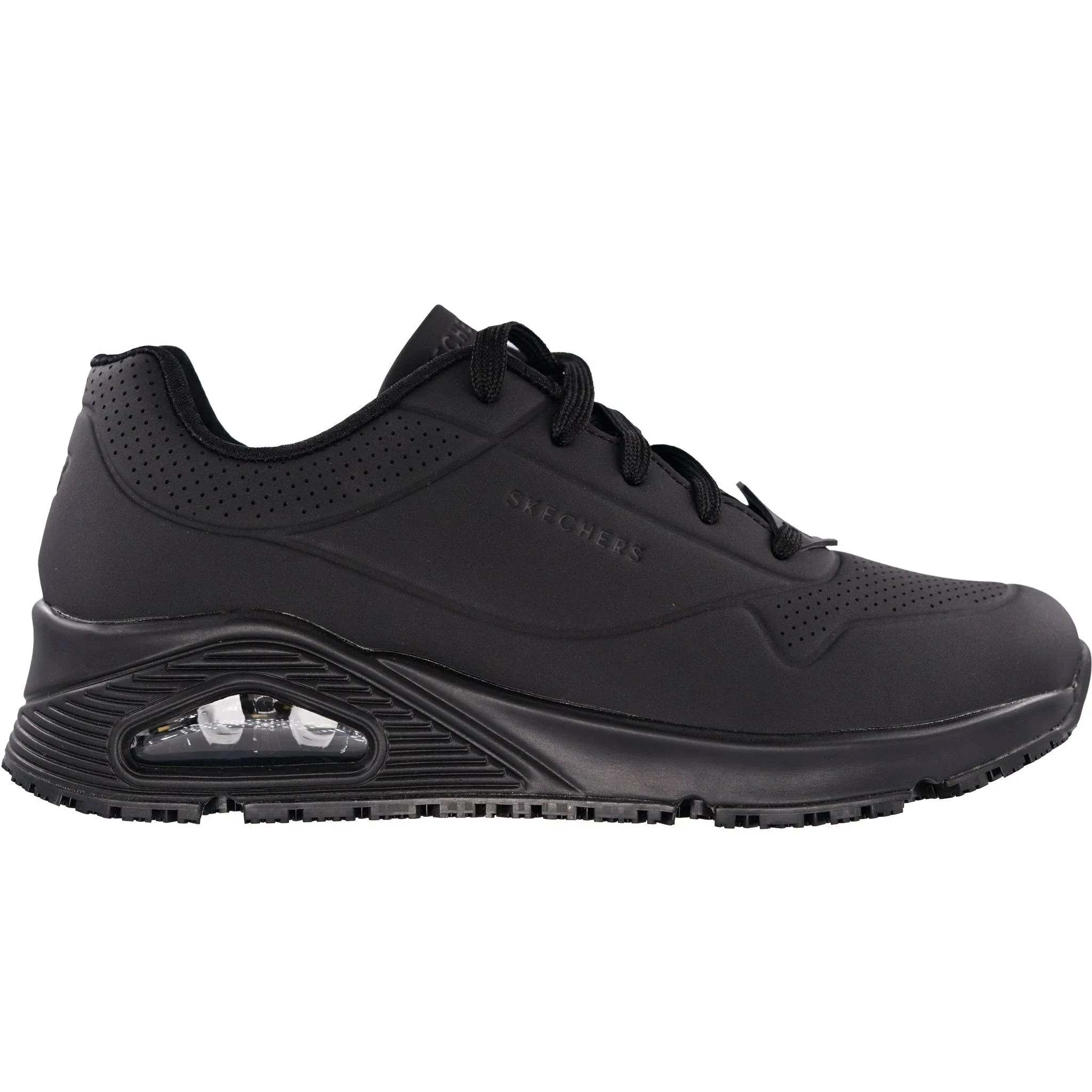 Skechers Women's Slip Resistant Work Relaxed Fit: Uno SR Black