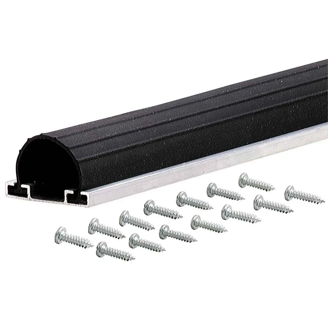 M-D Building Products Black Aluminum/Vinyl Weatherstrip For Garage Doors 108 in. L X 0.63 in.