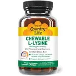 Country Life Chewable L Lysine 600mg