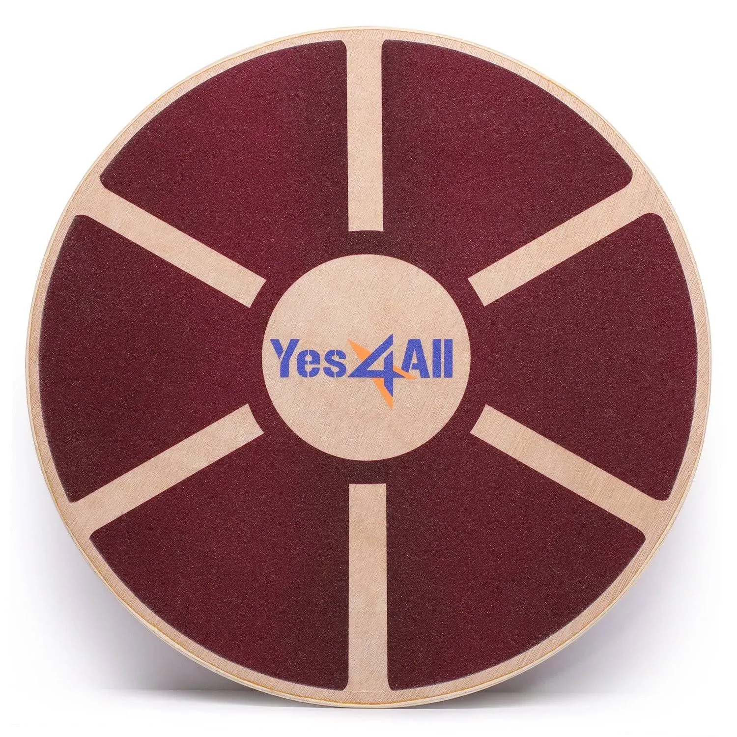 Yes4all Wooden Balance Board Wobble Exercise Balance Trainer, Red