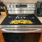 Sunflower Glass Stove Top Cover