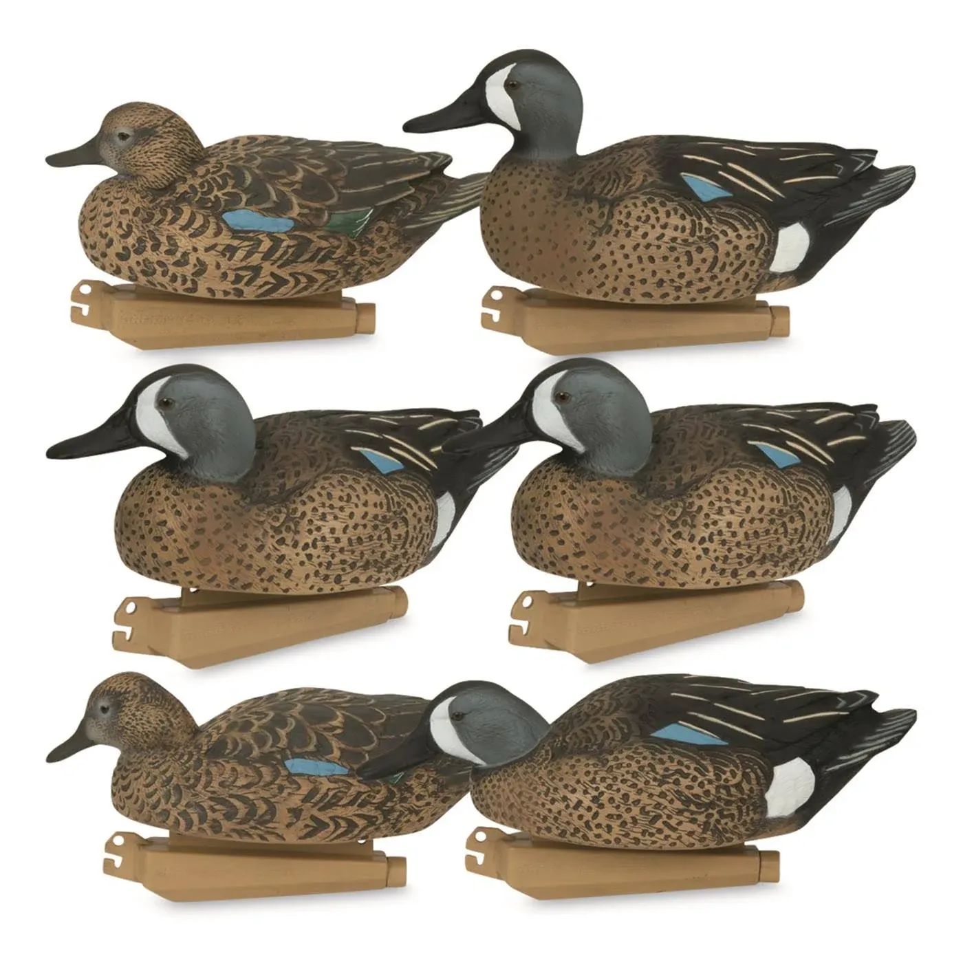 GHG Pro-Grade Blue Winged Teal Decoys 6 Pack