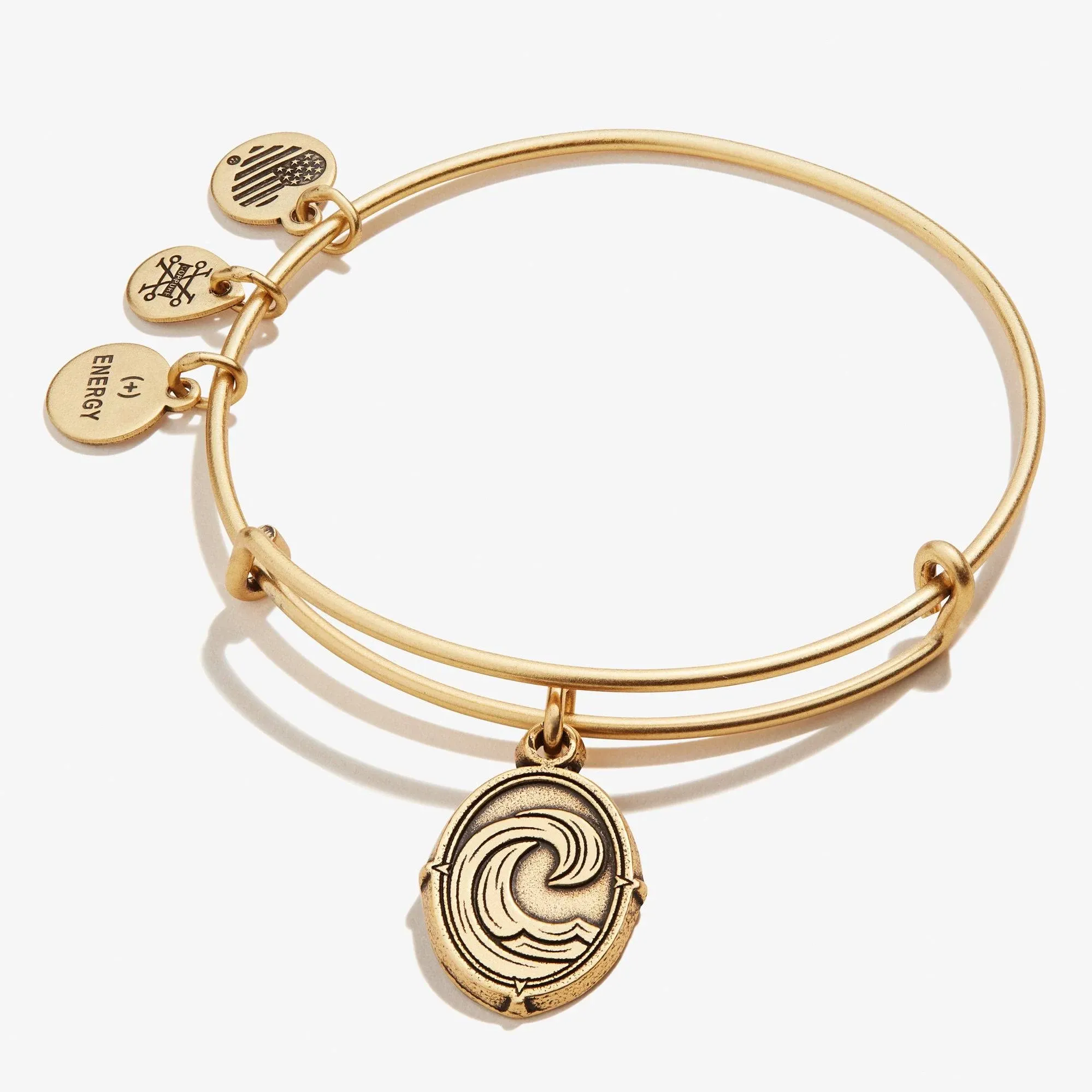 Alex and Ani Gold finish wave bracelet