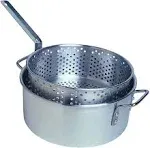 Camp Chef 2 Piece Aluminum Fry and Steam Pot Set, Silver