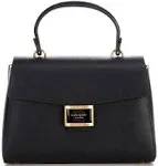 Kate Spade New York Katy Textured Leather Medium Top Handle Bag Black